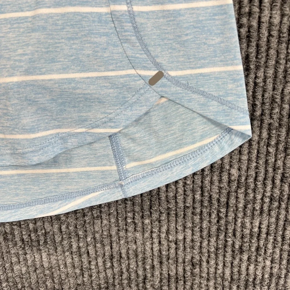 The North Face Shirt Womens Small Blue Striped Short Sleeve Outdoor Casual - Picture 4 of 10